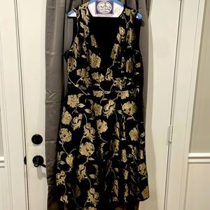 A black and Gold Gala Dress